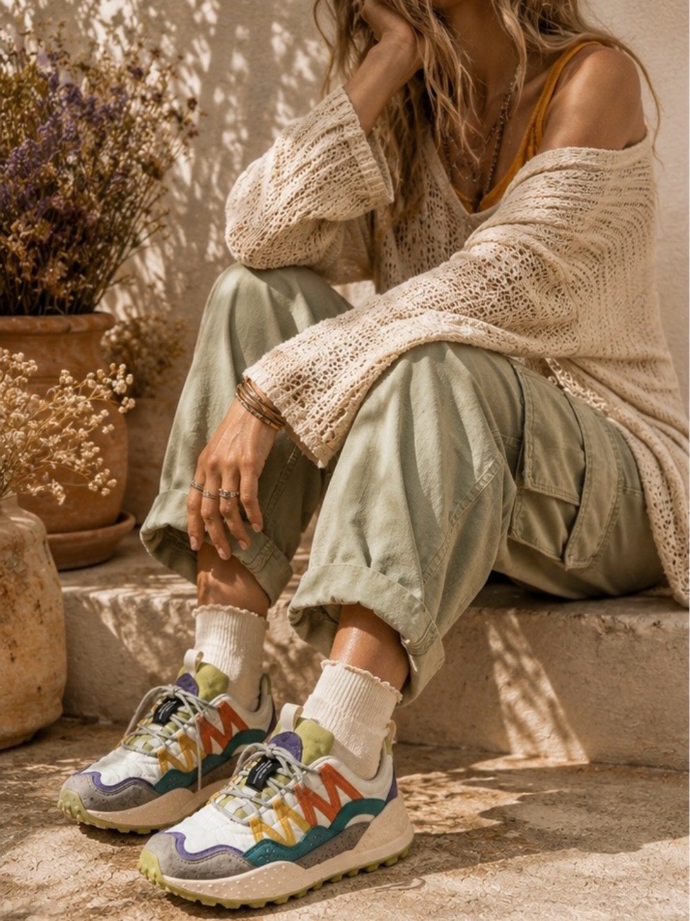Flower Mountain Yamano Multicolor Sneakers Women's 7